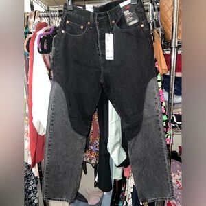 NWT Levi's High Rise Jeans - Black and Gray